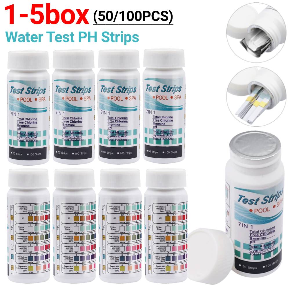 Ph Strip Test - 50/100PCS Water Test PH Strips 7-in-1
