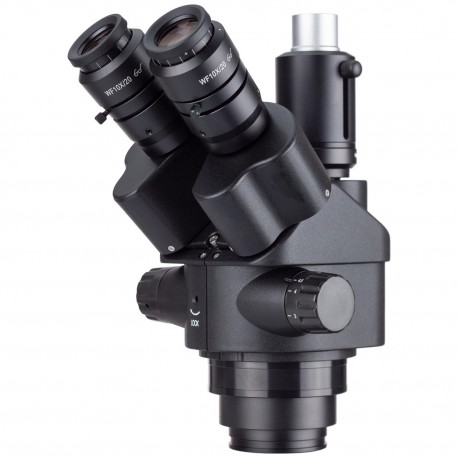 Amscope Microscope Stereo 7X-45X - AmScope 7X-45X Black Simul-Focal Trinocular Zoom