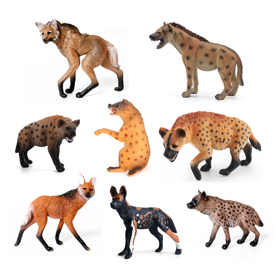 Science Toys Diy - Realistic Plastic Wildlife Hyena,Maned Wolf,African Wild