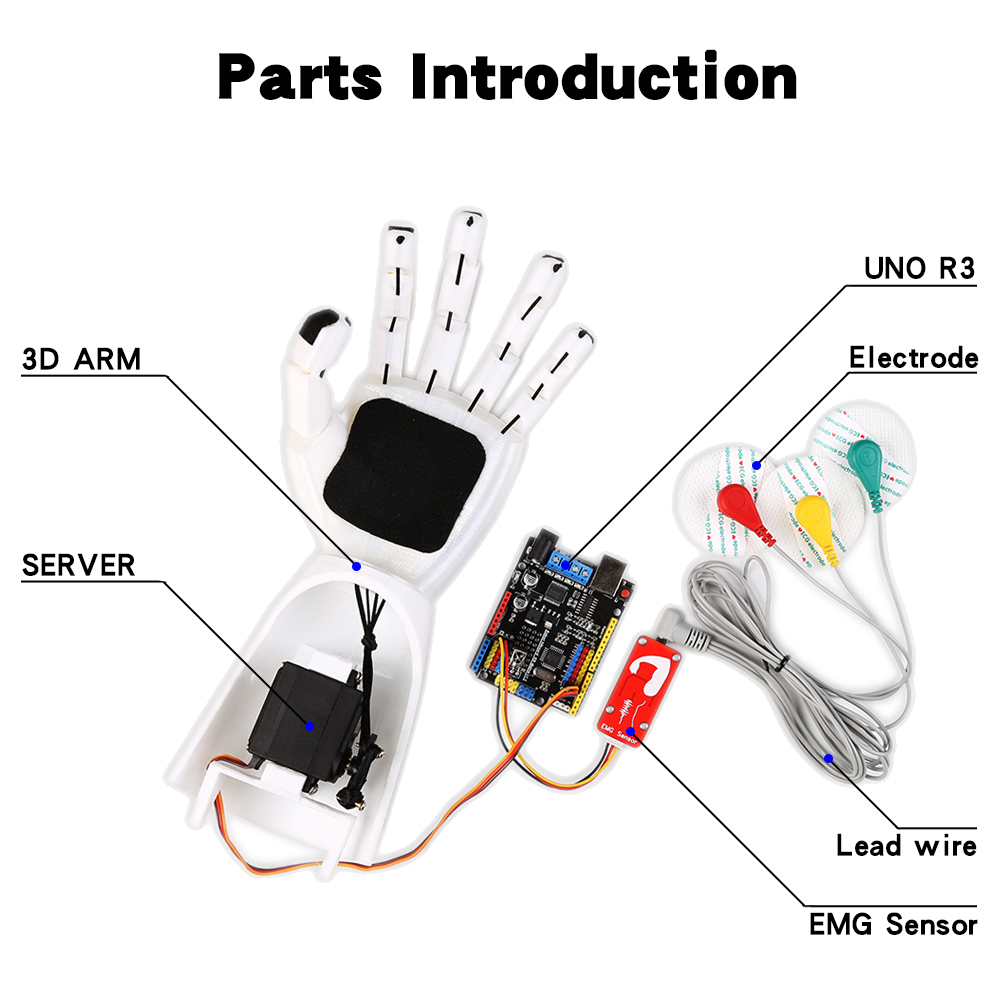 EMG Sensor Robotic Arm Electri - Science Robot ulasan dan harga