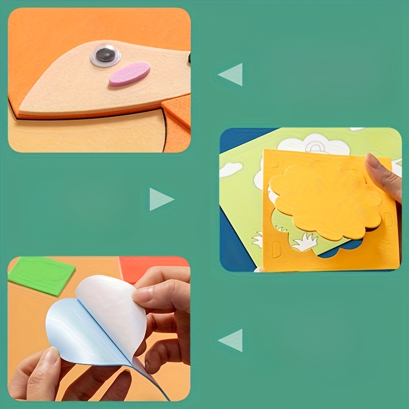 Children's 3D Stickers, 10 Ran - Science Toys Diy ulasan dan harga