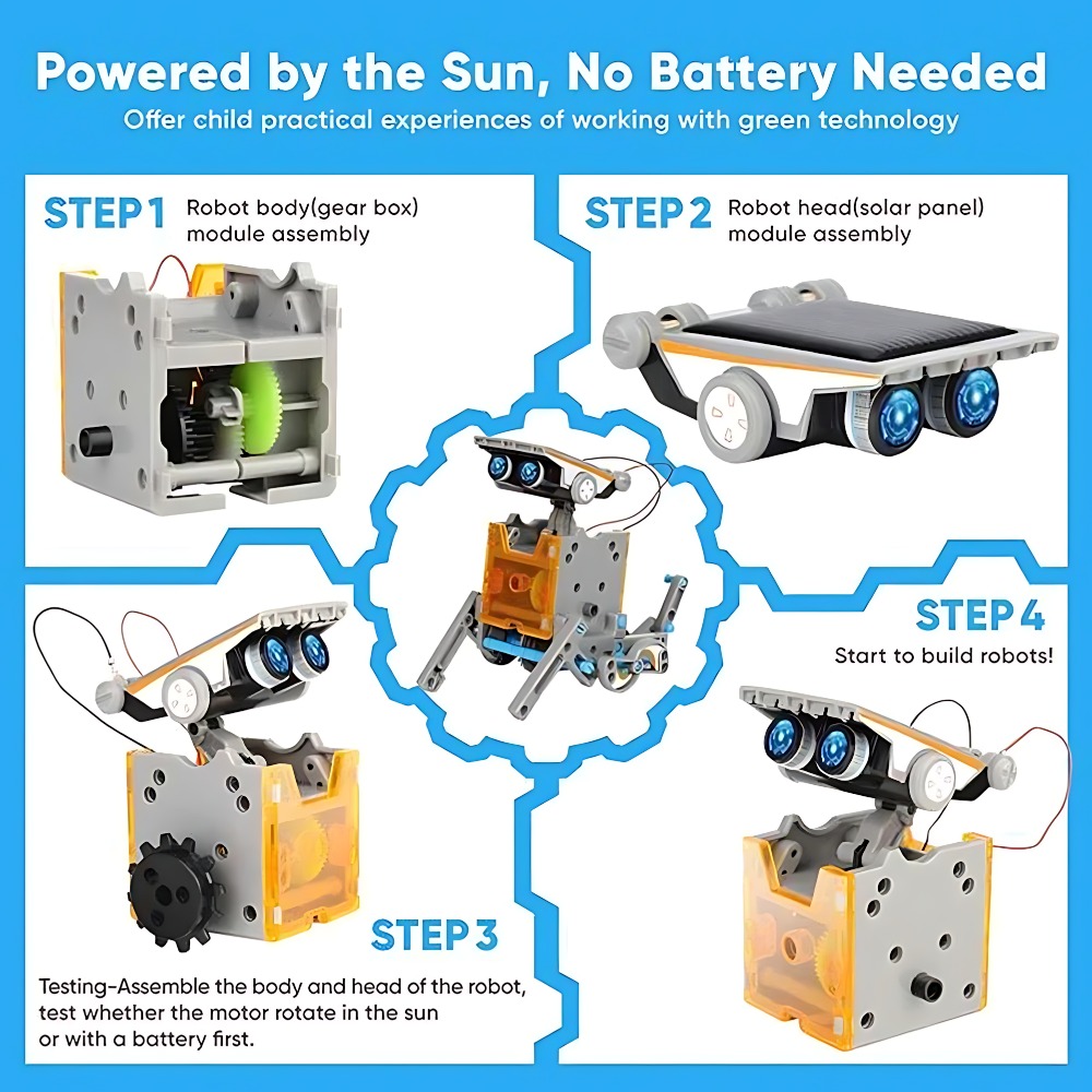 Solar Robot Building Blocks 12 - Science Robot ulasan dan harga
