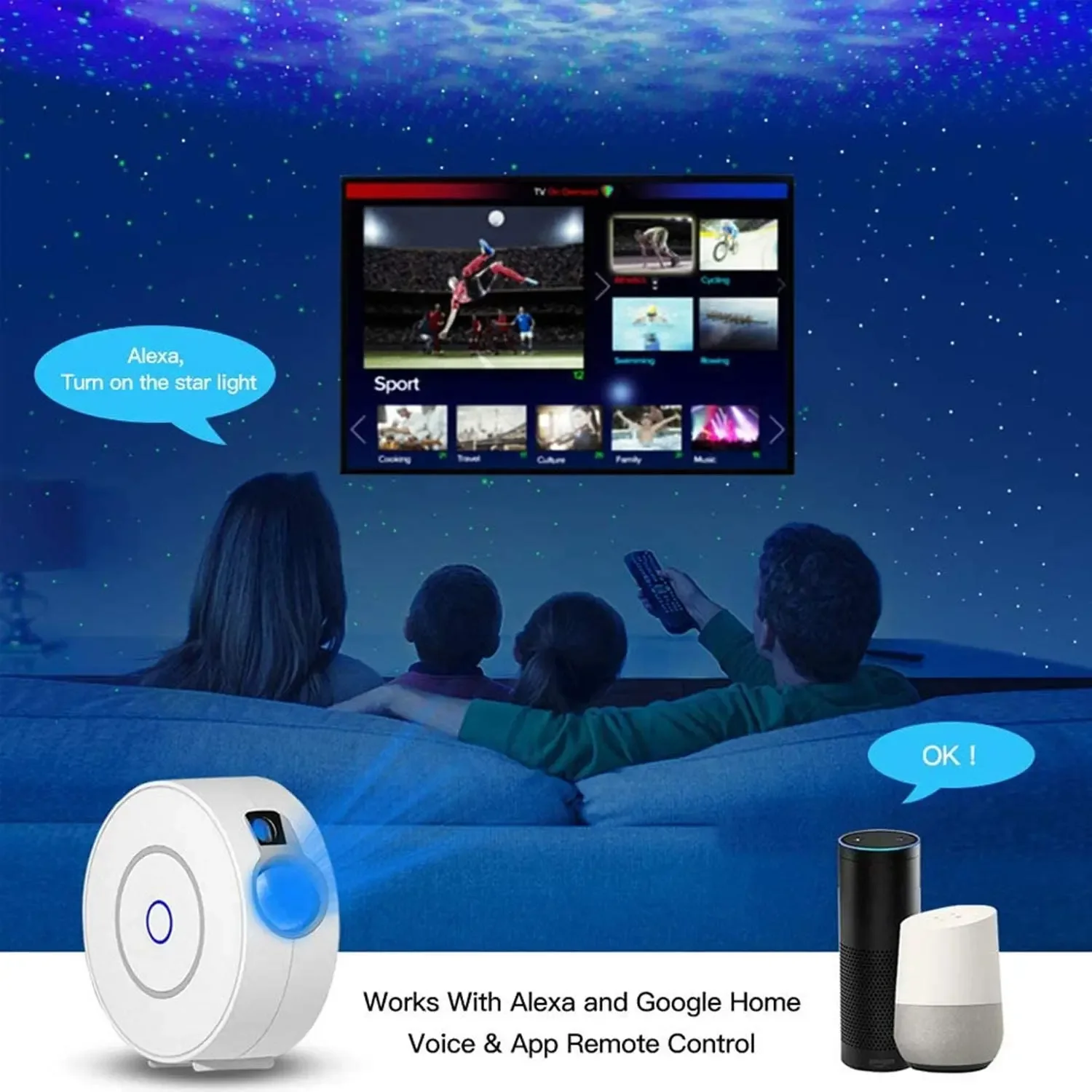 Tuya WiFi Intelligent Aurora G - Planetarium Projector Home ulasan dan harga