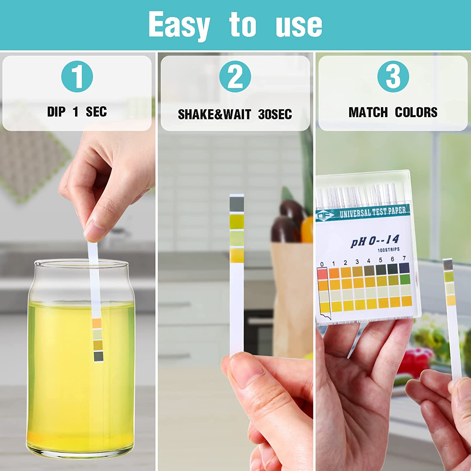 100 Strips 0-14 PH Alkaline Ac - Ph Strip Test ulasan dan harga