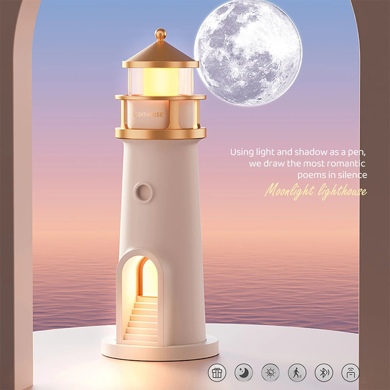Lighthouse Ambient Light Moon  - Planetarium Projector Home ulasan dan harga