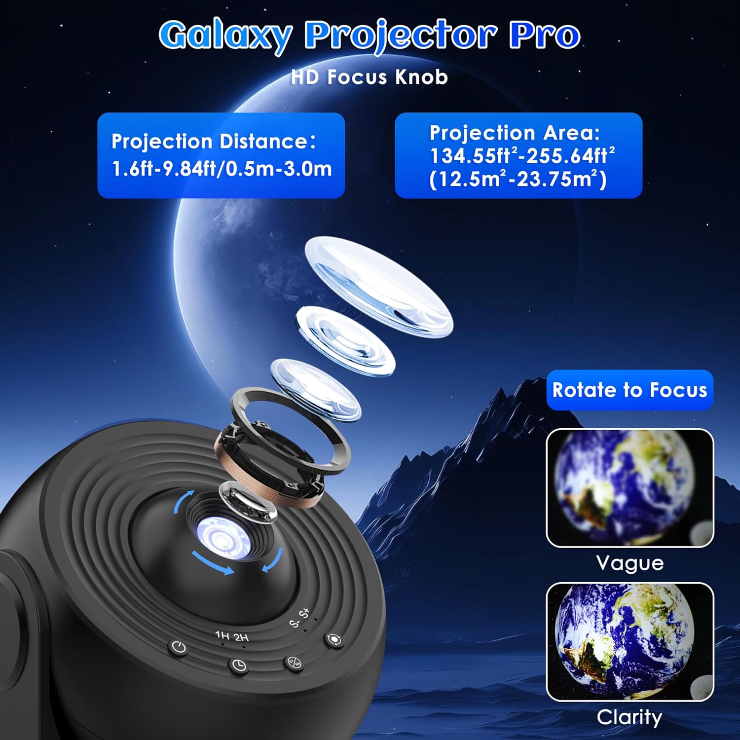 Star Projector Galaxy Pro Nigh - Planetarium Projector Home ulasan dan harga