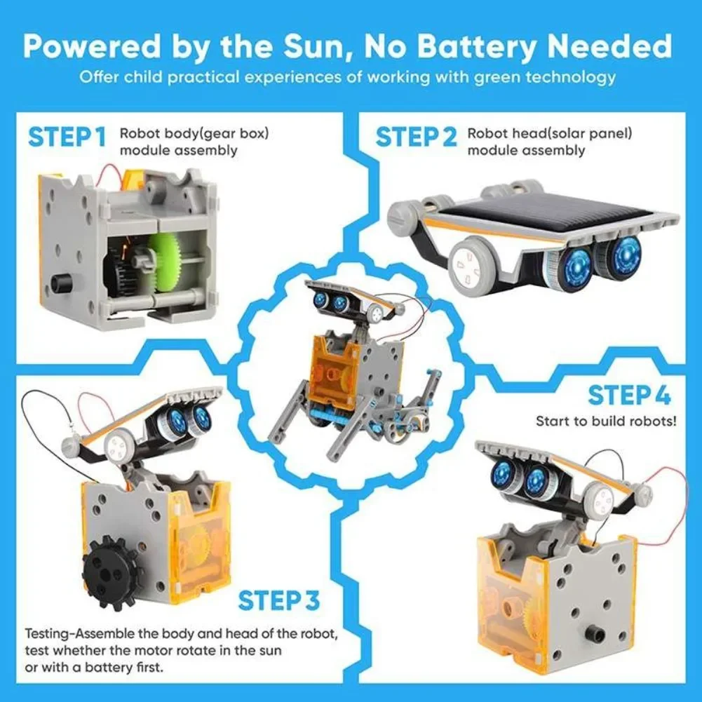 13 in 1 Solar Powered Robot Sc - Science Robot ulasan dan harga