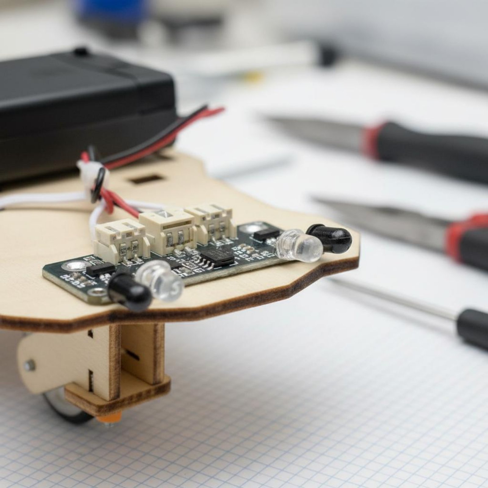 Wooden Intelligent Vehicle Kit - Science Robot ulasan dan harga