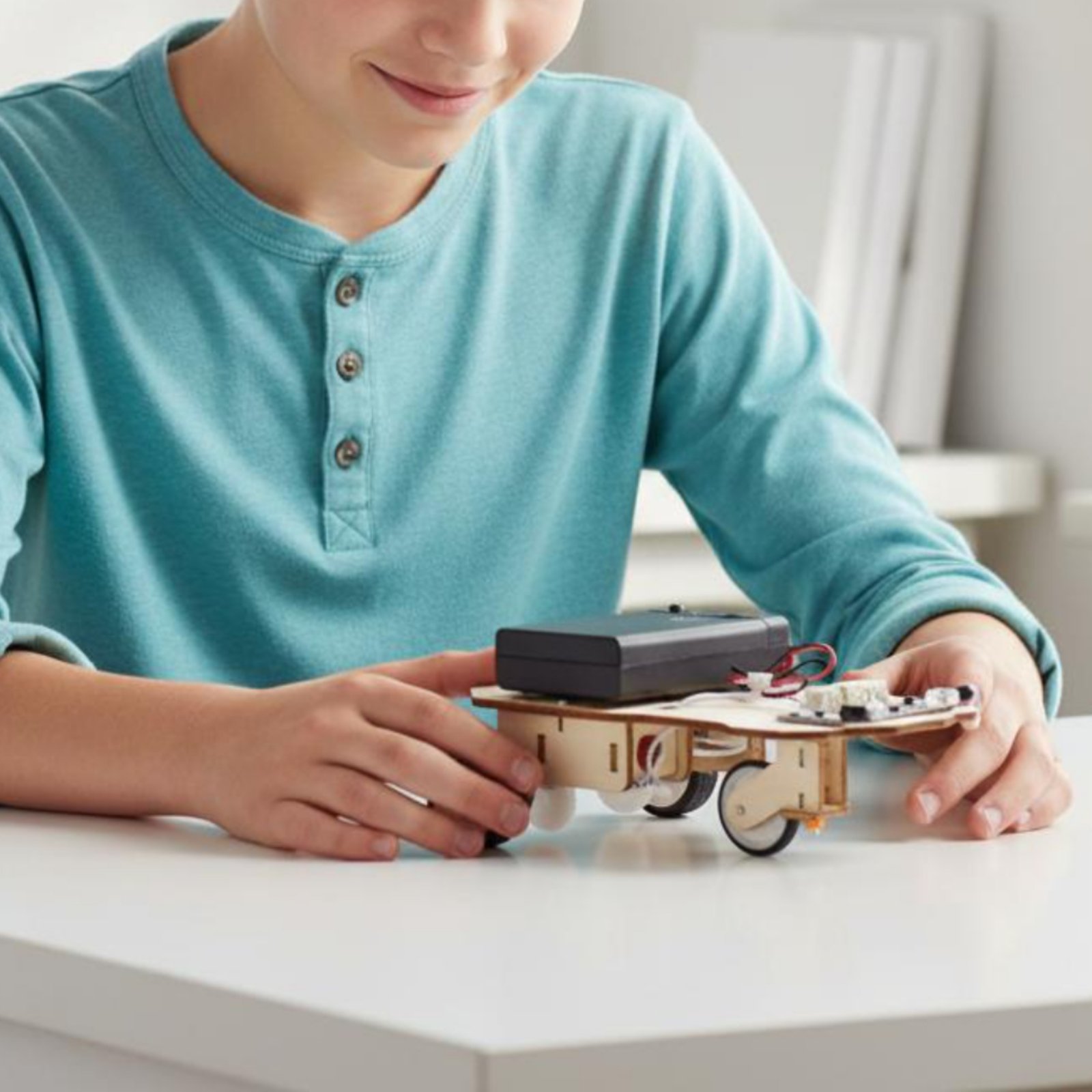 Wooden Intelligent Vehicle Kit - Science Robot ulasan dan harga